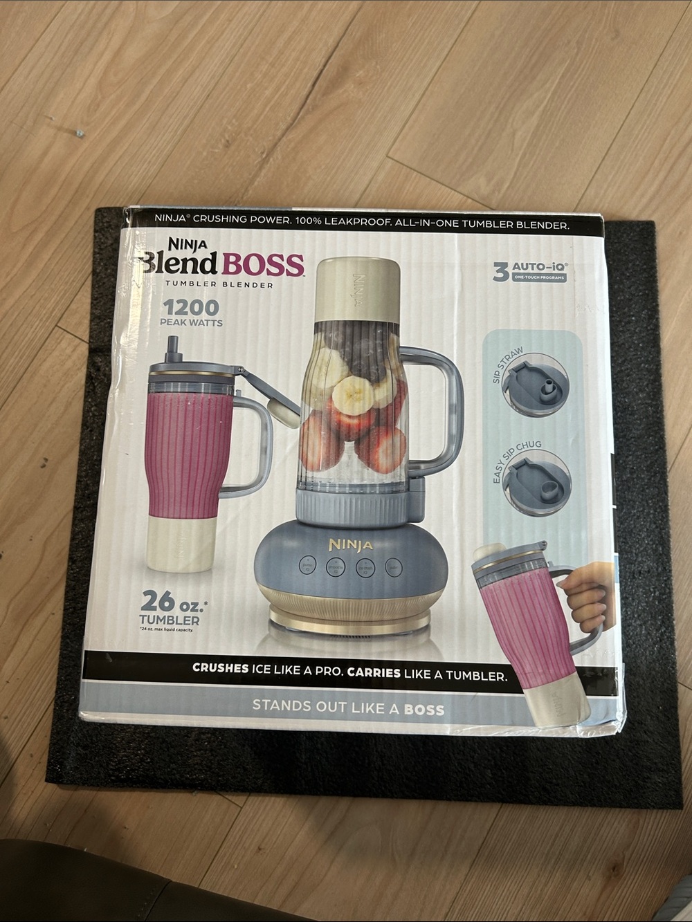 Ninja BlendBoss Tumbler Blender in Pink, Cream and Gray